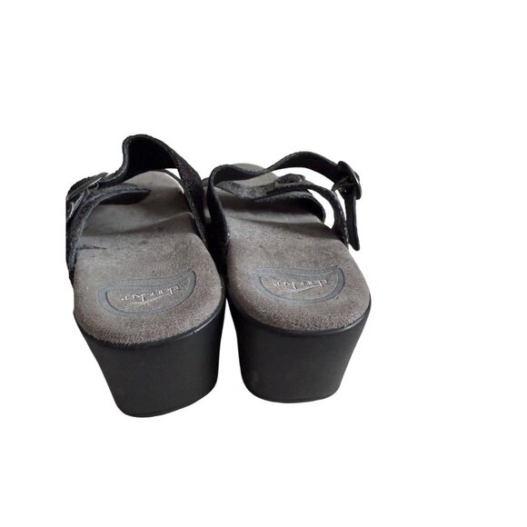 DANSKO Black Silver Metallic Leather Sandals Size 37 / 6.5 - Picture 4 of 8